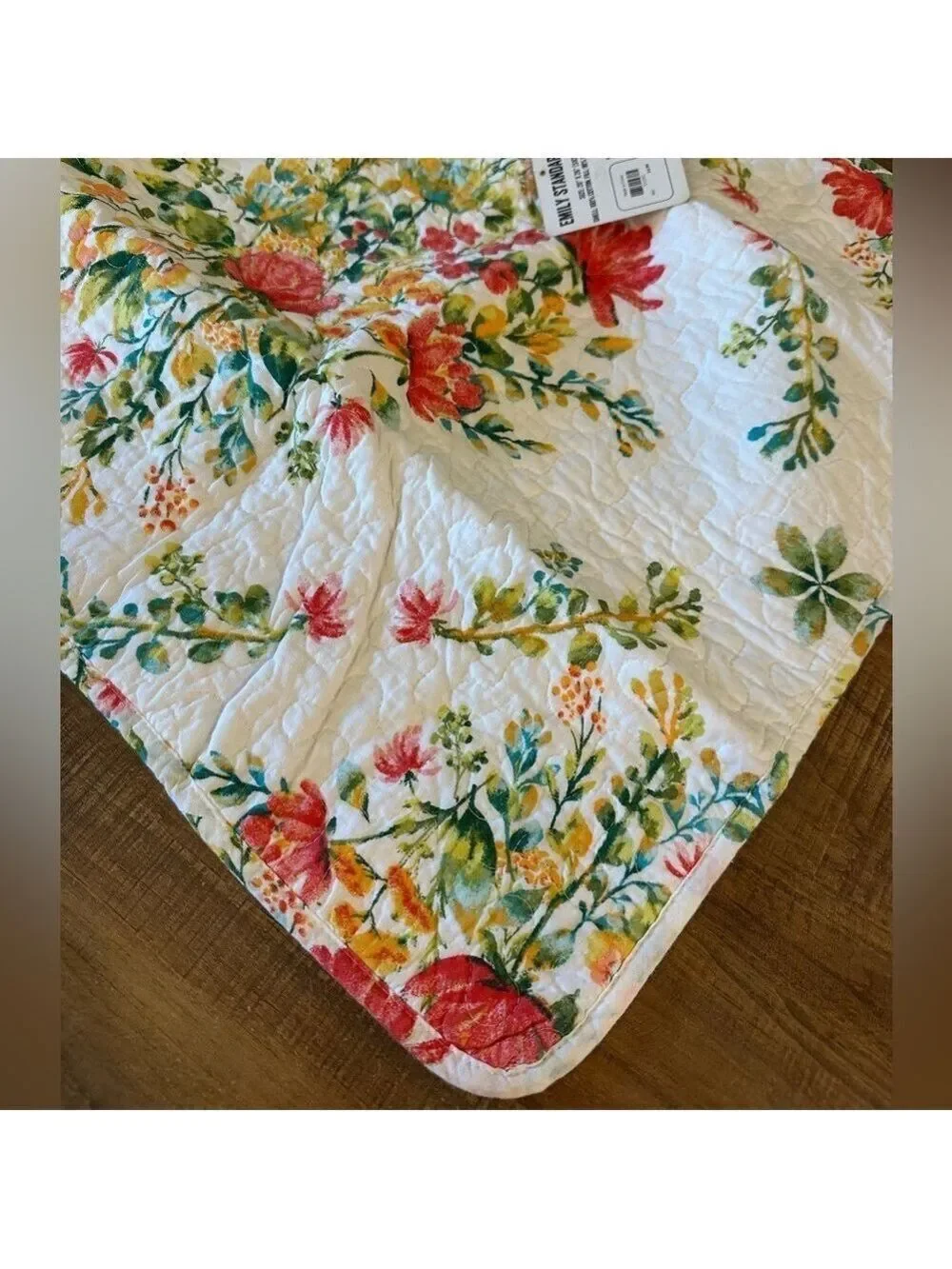 NWT Emily Standard size Pillow Shams by Cracker Barrel Quilted, Floral Beautiful